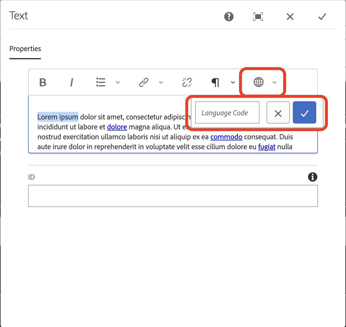 AEM Language Code Plugin